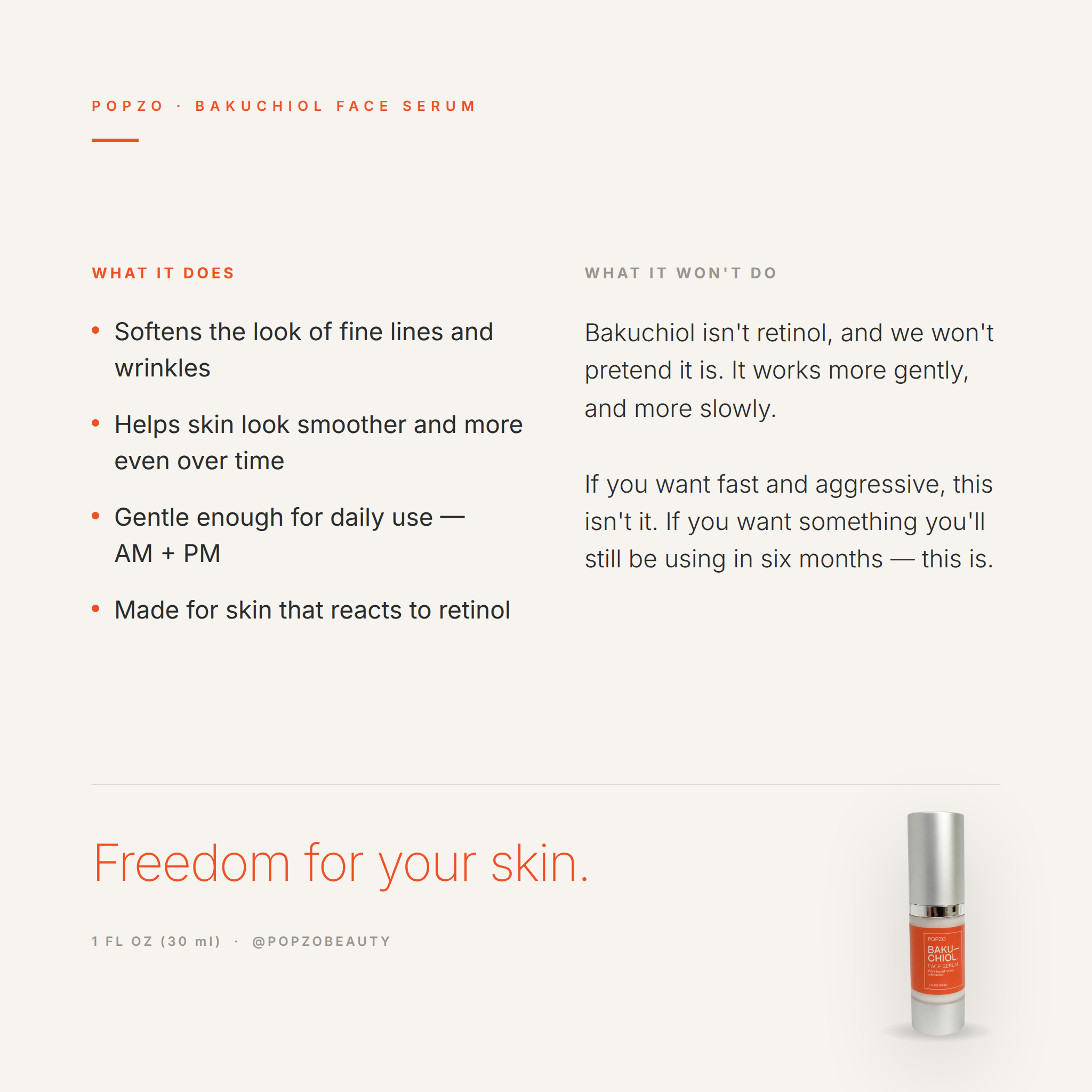 POPZO Bakuchiol Face Serum